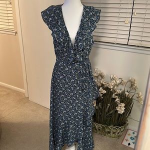 Max Studio Floral Wrap Dress